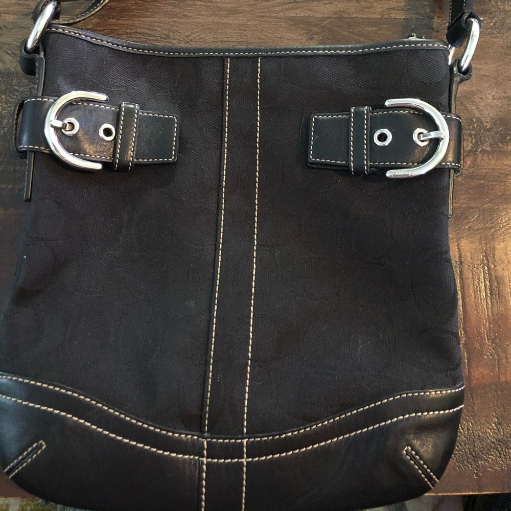 Black Coach shoulder purse